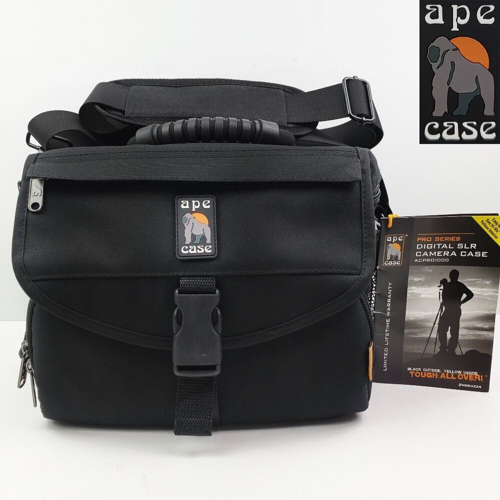Ape Case Camera Bag Digital DSLR Canvas Padded Dividers Shoulder Strap NWT
